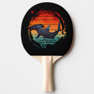 RAQUETE DE PING PONG SUNSET DE VINTAGEM DE CABEÇALHO