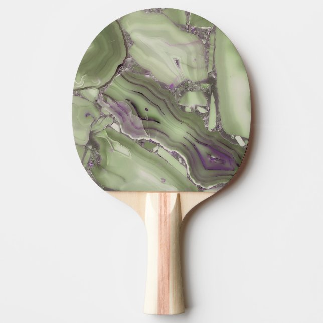 Raquete De Ping Pong Superfície rachada verde (Frente)