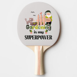 Raquete De Ping Pong Superpotência de jardinagem, jardineiro-cúmulo