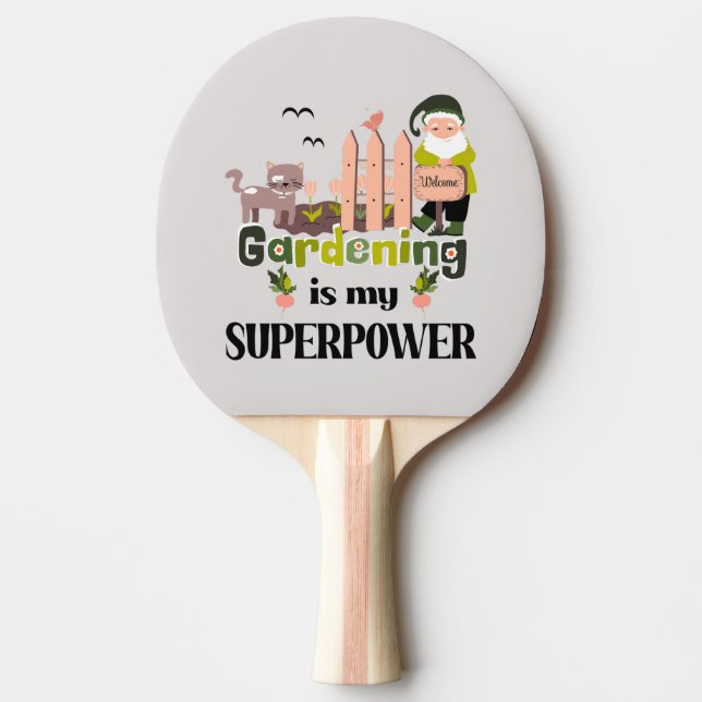 Raquete De Ping Pong Superpotência de jardinagem, jardineiro-cúmulo (Frente)