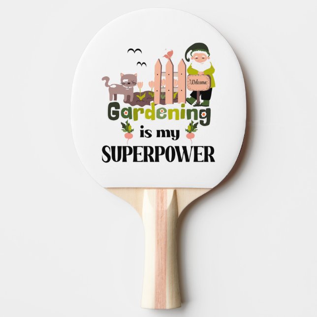 Raquete De Ping Pong Superpotência de jardinagem, jardineiro-cúmulo (Frente)