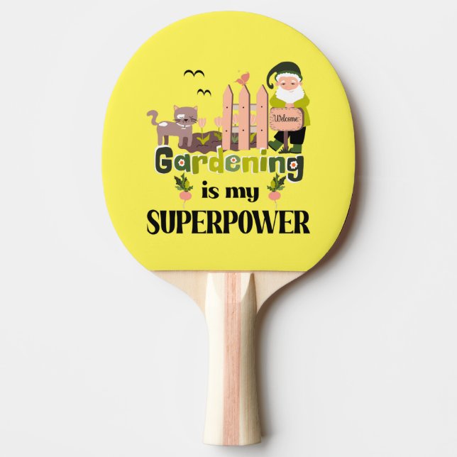 Raquete De Ping Pong Superpotência de jardinagem, jardineiro-cúmulo (Frente)