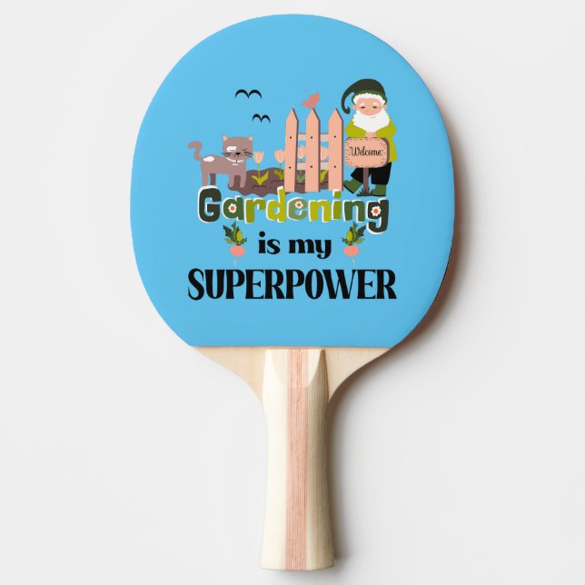 Raquete De Ping Pong Superpotência de jardinagem, jardineiro-cúmulo (Frente)