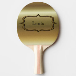 Raquete De Ping Pong Suporte Dourado