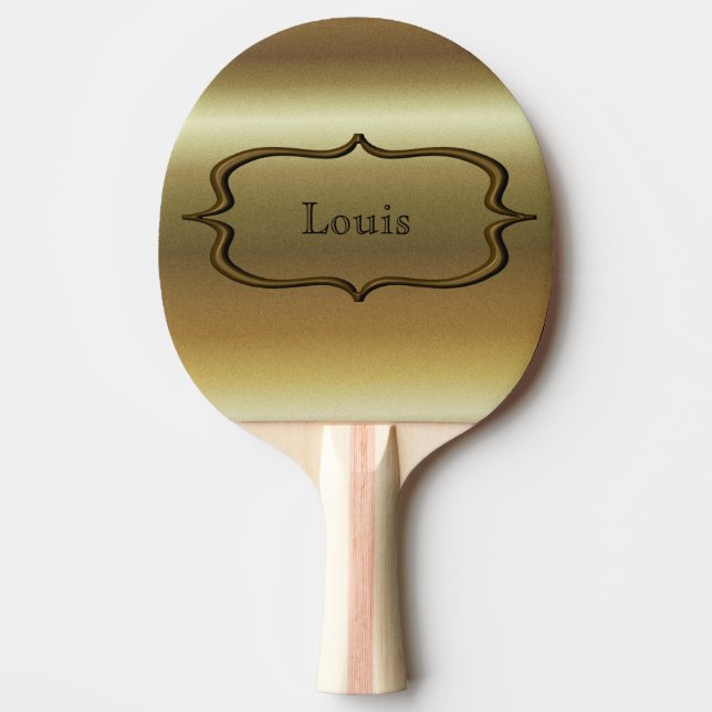 Raquete De Ping Pong Suporte Dourado (Frente)