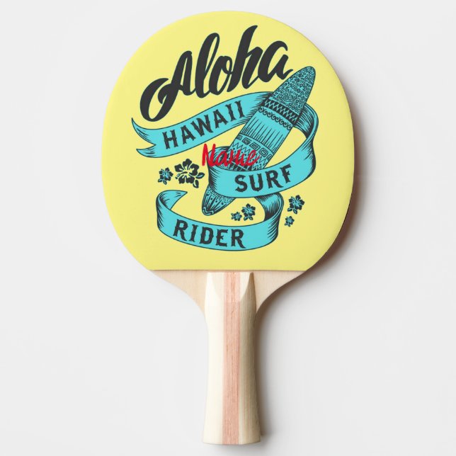 Raquete De Ping Pong Surf Aloha Hawaii Rider Thunder_Cove (Frente)
