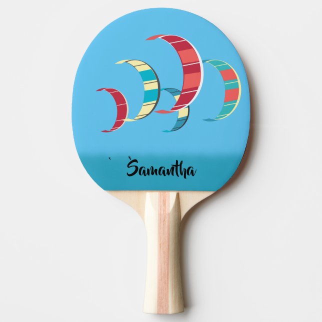 Raquete De Ping Pong Surfe de Kite Azul (Frente)