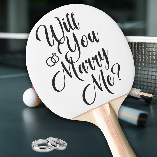 Raquete De Ping Pong Surprise Proposal “Will You Marry Me?”  (Criador carregado)