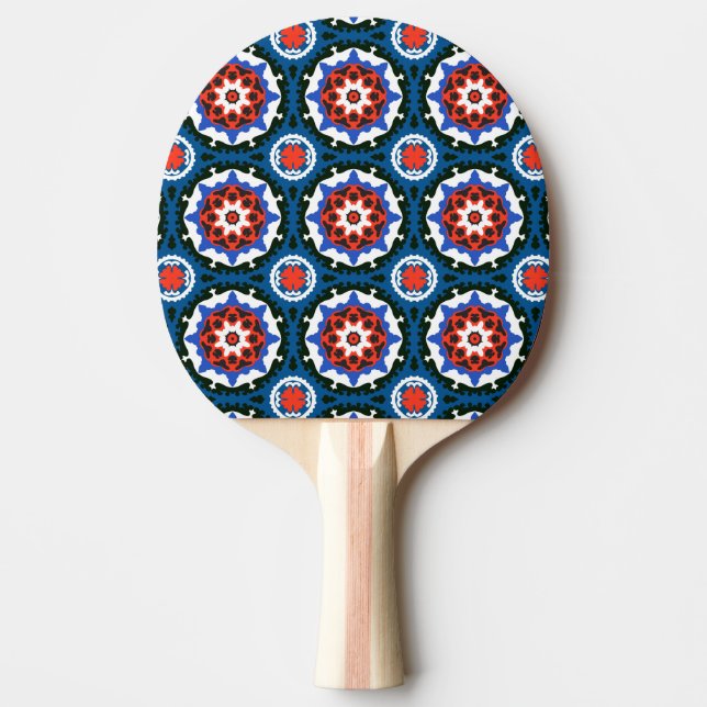 Raquete De Ping Pong Suzani Padrão Com Ornamento Negrito (Frente)