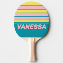 Raquete De Ping Pong Sweet Sea Kiss Horizon Striping with Name