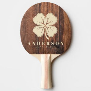 Raquete De Ping Pong Tábua de Corte Usada Trevo de Quatro Folhas com No