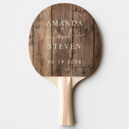 Raquete De Ping Pong Tábuas de assoalho de celeiro Nomes de casal com c