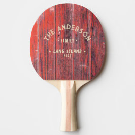 Raquete De Ping Pong Tábuas de Celeiro Desgastadas Nome de Família à Be