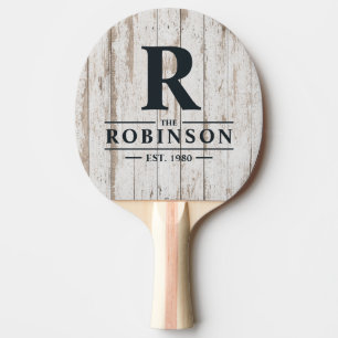 Raquete De Ping Pong Tábuas de Madeira Pintadas de Branco Nome da Famíl