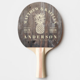 Raquete De Ping Pong Tábuas Gastas Tropical Abacaxi Casamento