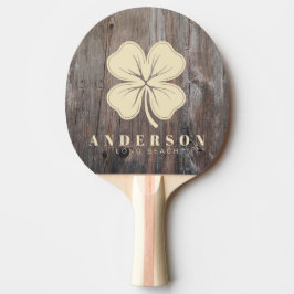 Raquete De Ping Pong Tábuas Usadas Trevo de Quatro Folhas com Nome