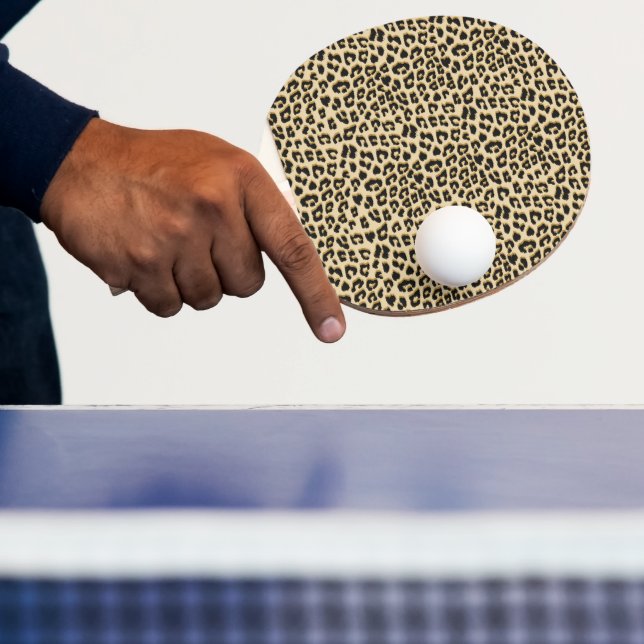 Raquete De Ping Pong Tan Leopard Print (Insitu)