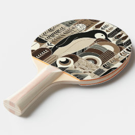 Raquete De Ping Pong Taupe Mocha Ivory Penguin Em Plantas Florestais De