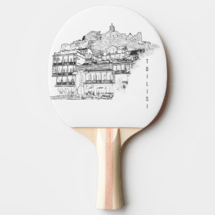 Raquete De Ping Pong Tbilisi Georgia Street Architecture Sketch