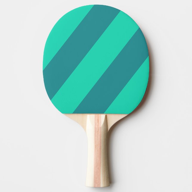 Raquete De Ping Pong Teal Beach Breeze Bold Stripes (Frente)