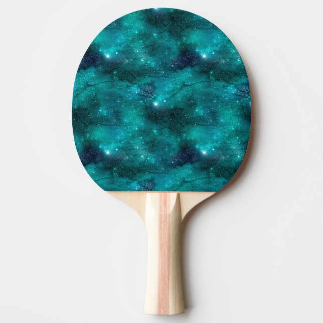 Raquete De Ping Pong Teal Galaxy Series Design 8 (Frente)
