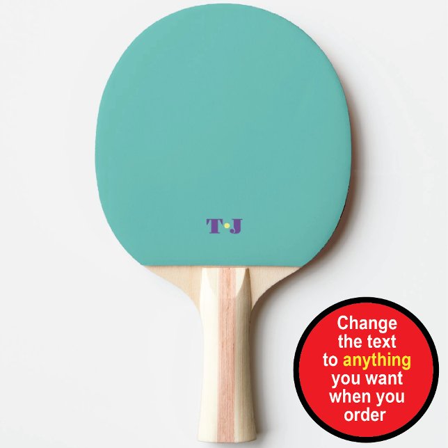 Raquete De Ping Pong Teal Personalizado (Criador carregado)