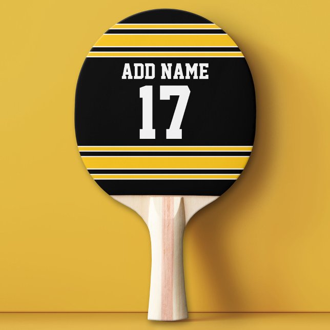 Raquete De Ping Pong Team Jersey com nome e número personalizados (Custom Ping Pong Paddle - Team or College colors Sports Jersey)