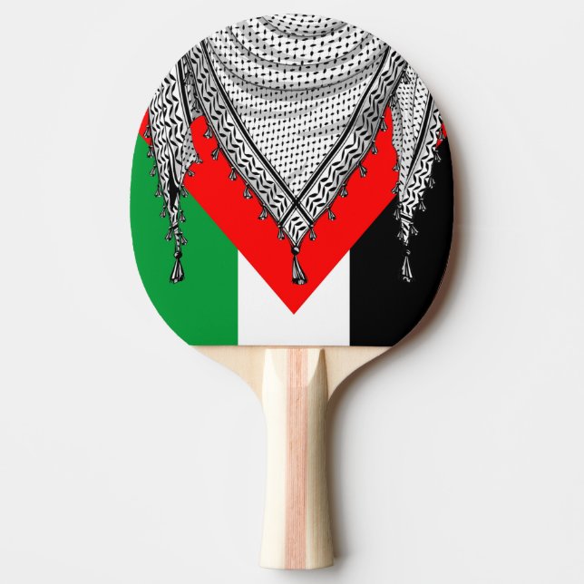 Raquete De Ping Pong Tecido Tradicional do Keffiyeh Scarf Palestino (Frente)