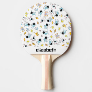 Raquete De Ping Pong Tema astronauta no espaço