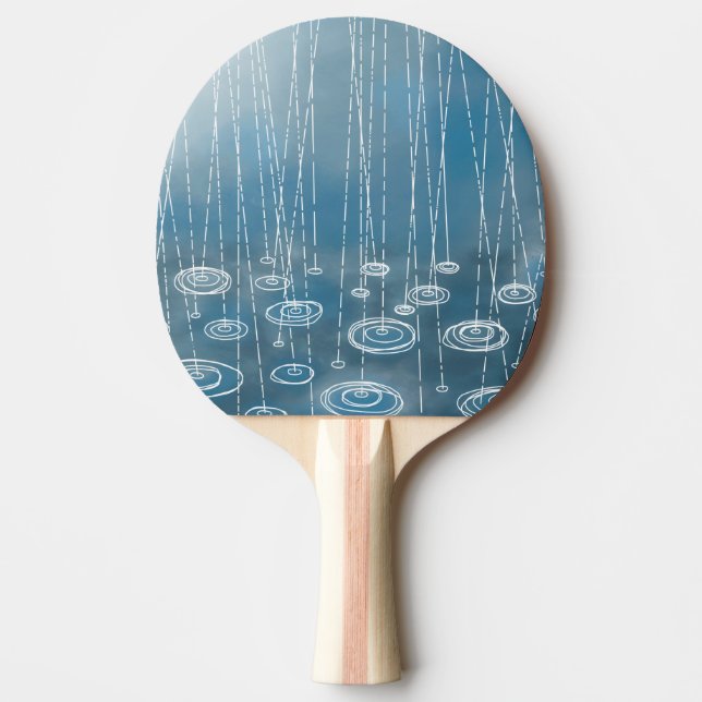 Raquete De Ping Pong Tempestade de chuva azul (Frente)