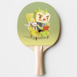 Raquete De Ping Pong Tempo de Leitura Cozy com Pet