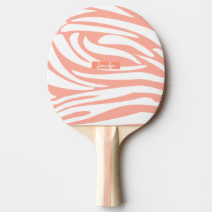 Raquete De Ping Pong Tendência do Padrão de Zebra com Linho Rosa-Rosa M
