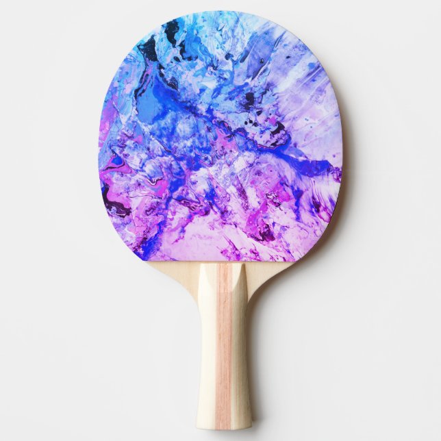 Raquete De Ping Pong Tendência para Abstrato Modelo azul roxo azul roxo (Frente)