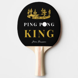 Raquete De Ping Pong Tênis da Mesa da Coroa Preta e Dourada Personaliza