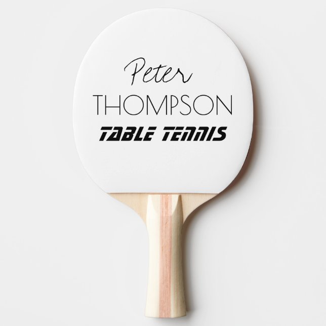 Raquete De Ping Pong Tênis de mesa de  branco (Frente)