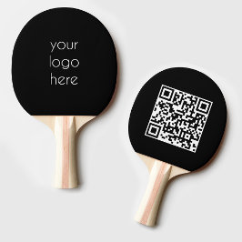 Raquete De Ping Pong Tênis de Mesa de código QR da Companhia de Logotip