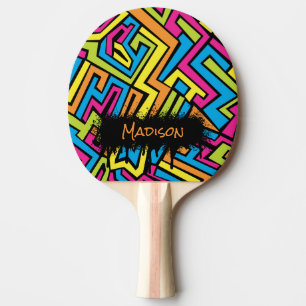 Raquete De Ping Pong Tênis de Mesa Neon Colorida Personalizada