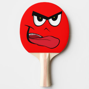 Raquete De Ping Pong Ténis de mesa triplo vermelho de Nanner da cara