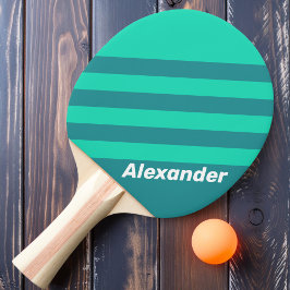 Raquete De Ping Pong Tênis de Praia Sport Teal Breeze Listras com Nome