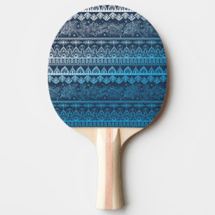 Raquete De Ping Pong Terceiro padrão étnico tribal, perfeito.
