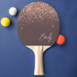 Raquete De Ping Pong Terracotta Rosa Dourado Blush Link Monograma com L<br><div class="desc">Terracotta e Rosa Dourado - Pino Pong Pong Pong Ping Scripts de Leitura Cinza-Rosa-Esbranquiçada com Nome Monograma. Isto faz o doce e perfeito aniversário de 16 anos,  casamento,  chá de panela,  aniversário,  chá de fraldas ou festa de solteira presente para alguém que ama luxo de luxo e estilos quíticos.</div>