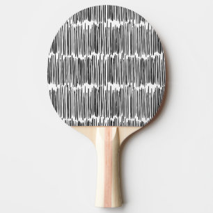 Raquete De Ping Pong Teste padrão abstrato preto e branco da listra