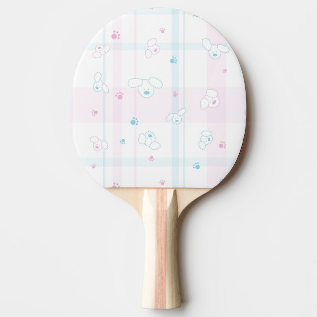 Raquete De Ping Pong Teste padrão bonito com cães (Frente)