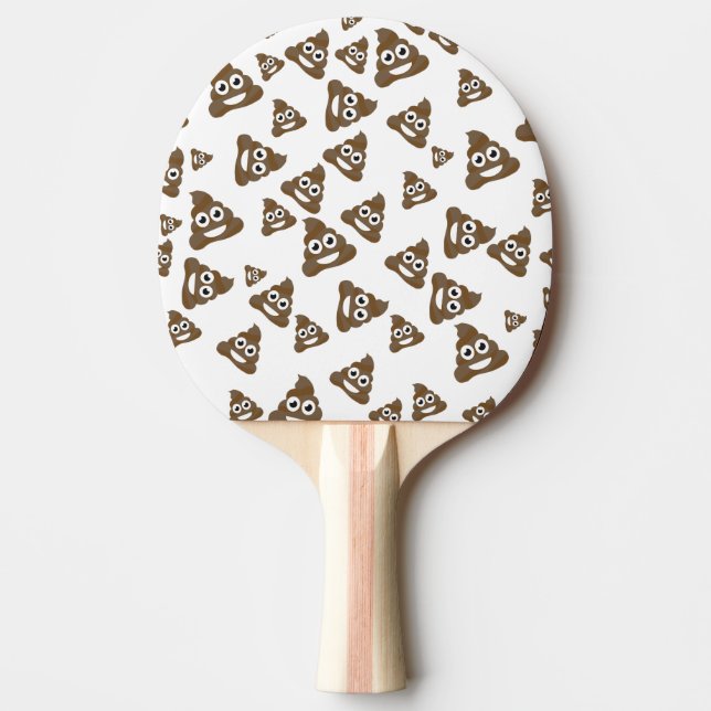 Raquete De Ping Pong Teste padrão bonito engraçado de Emoji do (Frente)