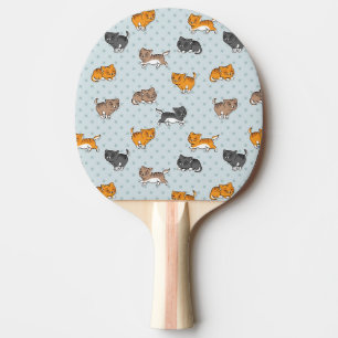 Raquete De Ping Pong teste padrão com gatos engraçados