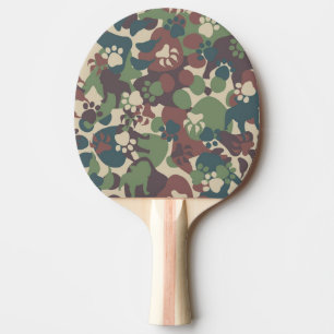 Raquete De Ping Pong Teste padrão da camuflagem do cão