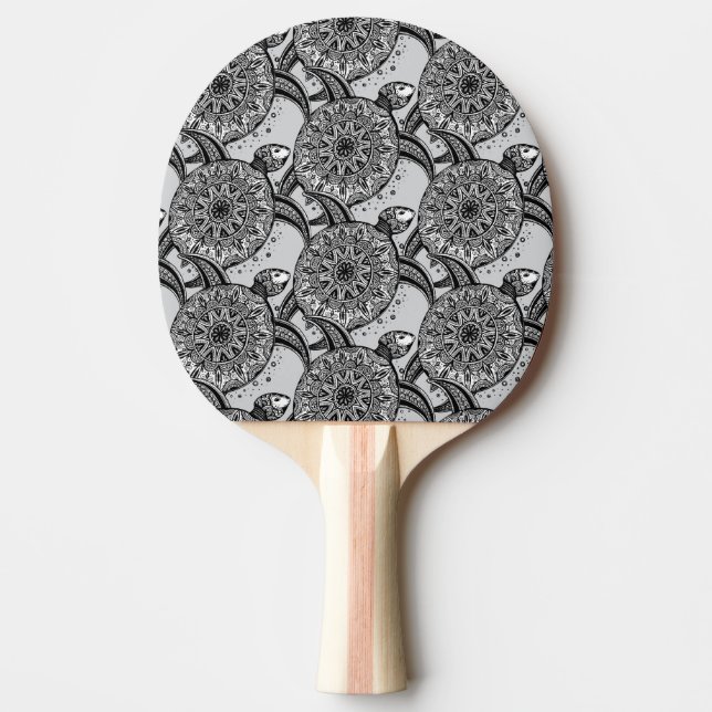 Raquete De Ping Pong Teste padrão da tartaruga do estilo (Frente)