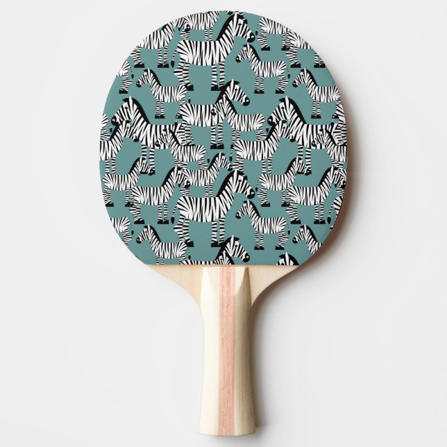 Raquete De Ping Pong Teste padrão da zebra (Frente)