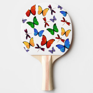 Raquete De Ping Pong Teste padrão de borboleta bonito