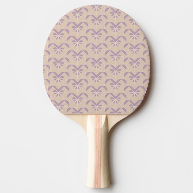 Raquete De Ping Pong Teste padrão de cabeça para baixo da lavanda (Frente)